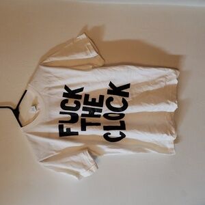 Patti Smith-inspired "F*** the Clock" tee | Youth L | NWOT